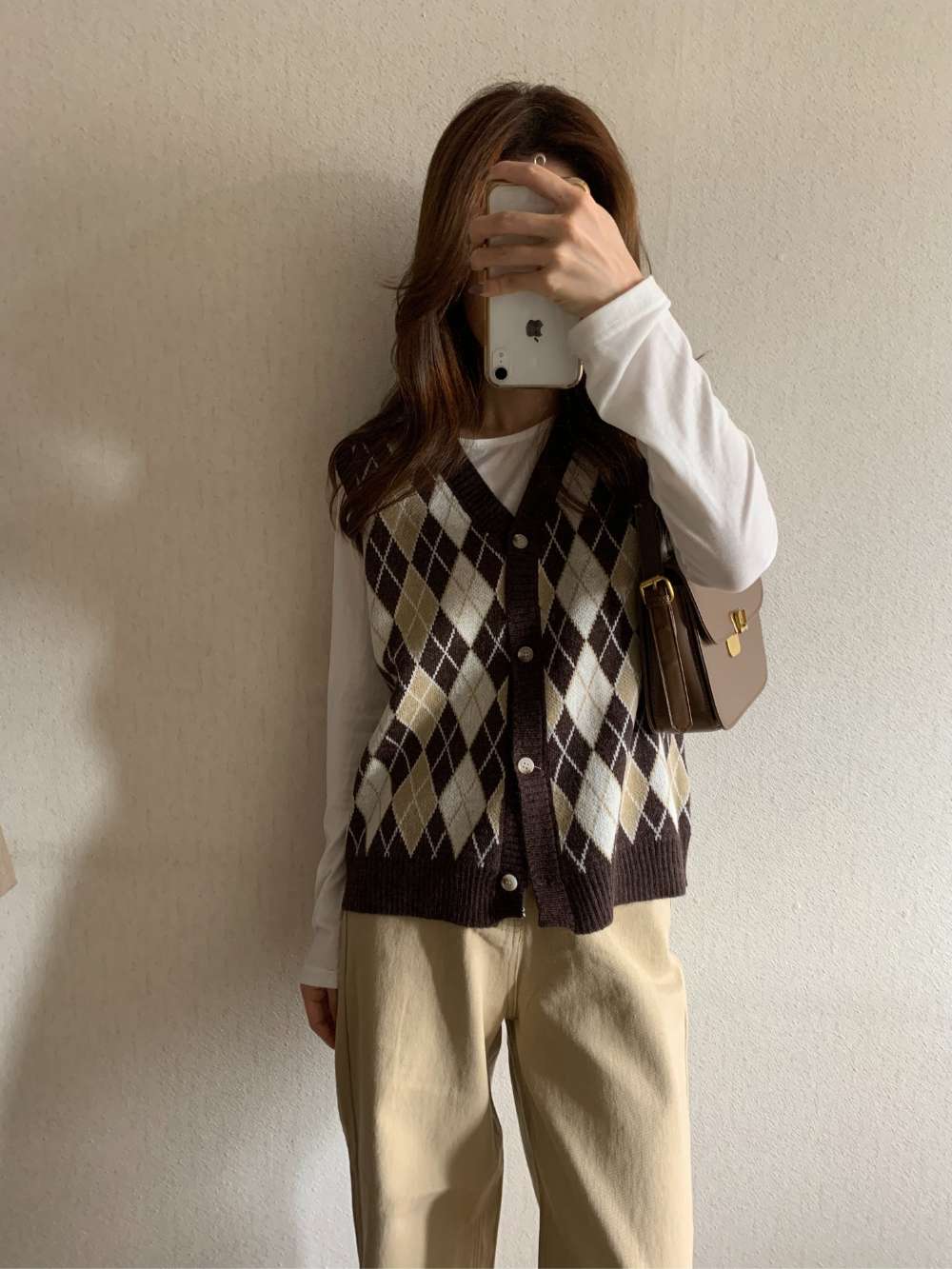 アーガイル柄ニットベスト | レディースファッション通販 - DHOLIC