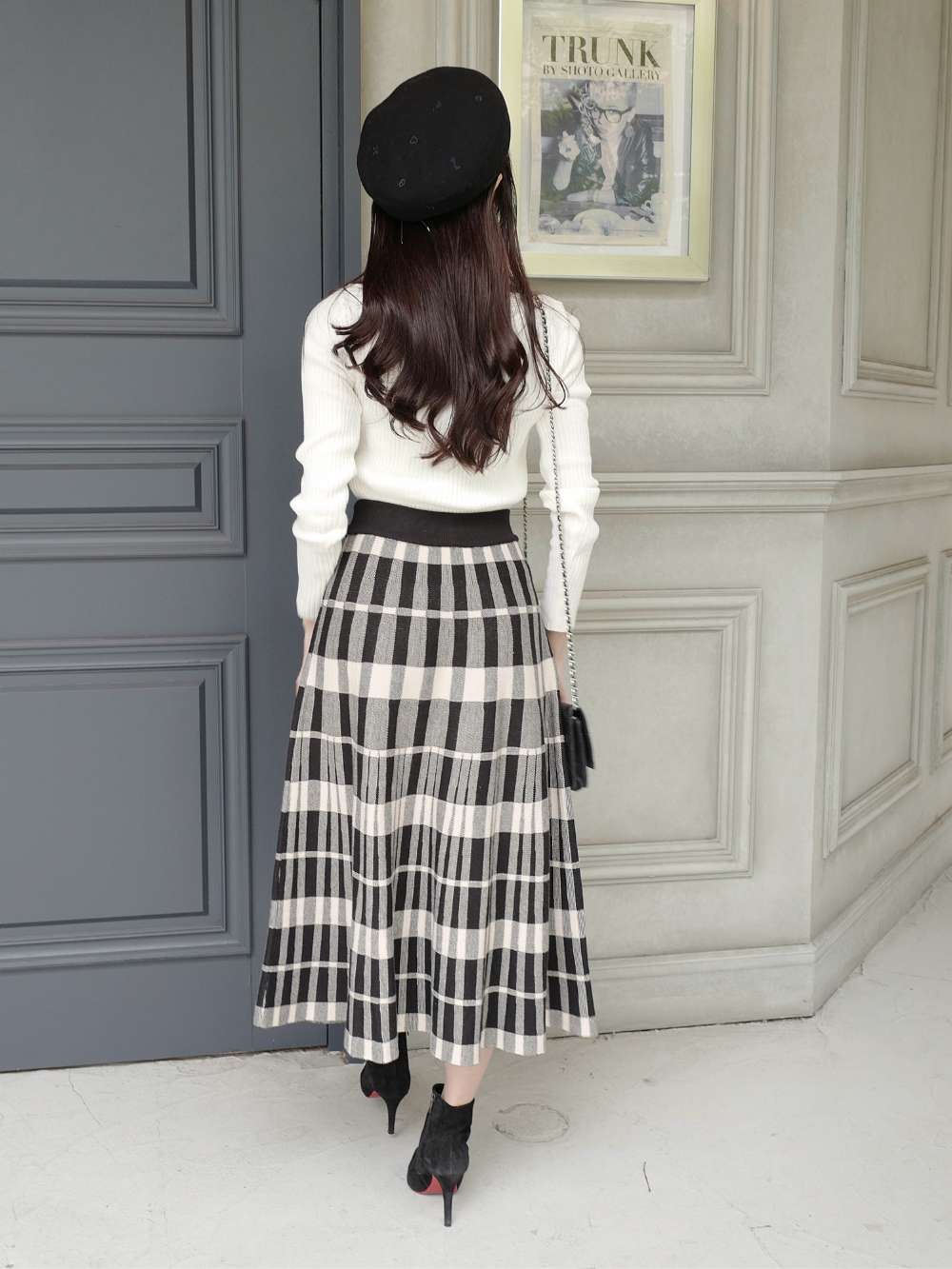 *再入荷*チェック柄ニットフレアスカート | 詳細画像9
