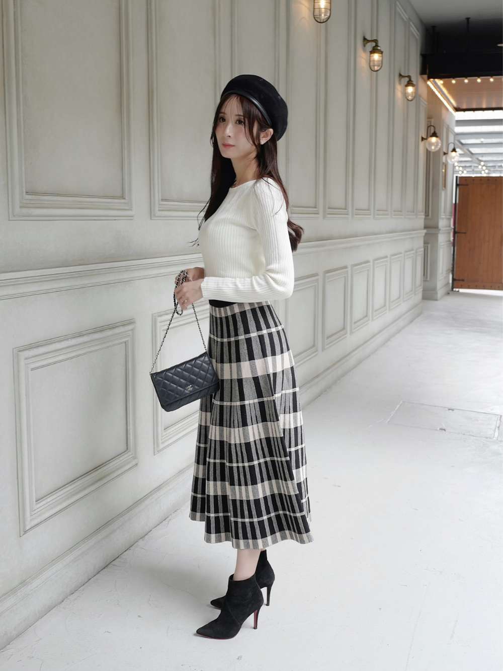 *再入荷*チェック柄ニットフレアスカート | 詳細画像11