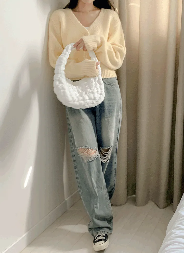 ルーズワイドダメージデニムパンツ | heyrozy | 詳細画像1