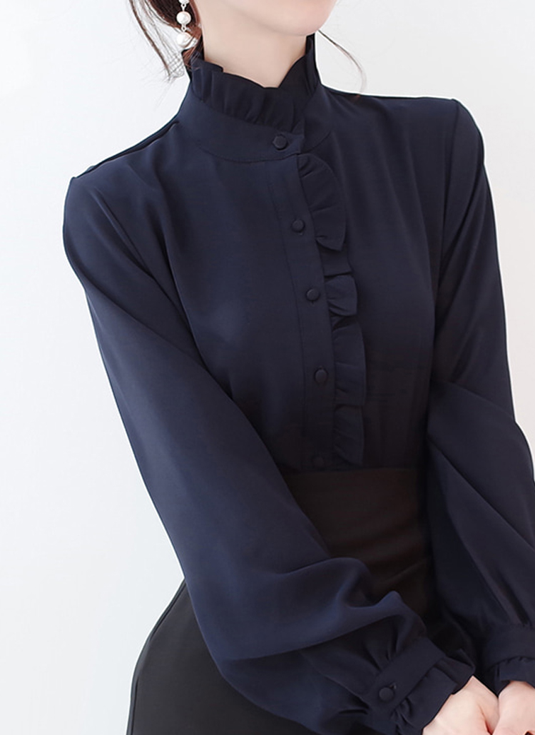 フリルハイネックパフスリーブブラウス | レディースファッション通販