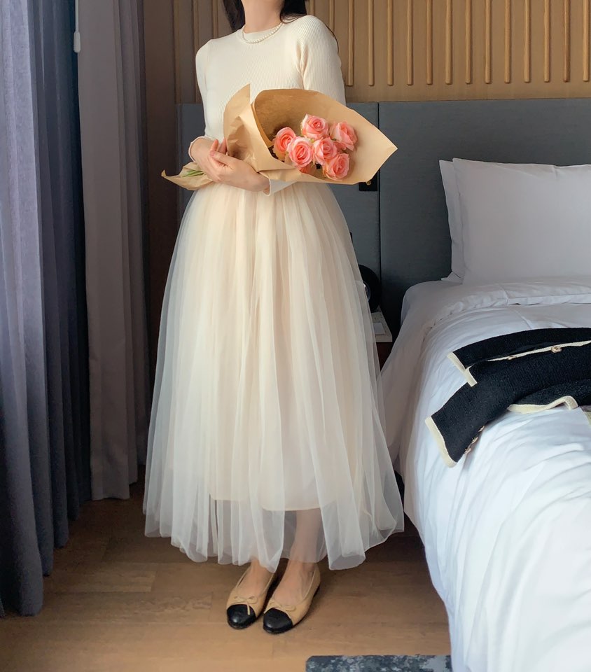 チュールドッキングワンピース | レディースファッション通販 - DHOLIC