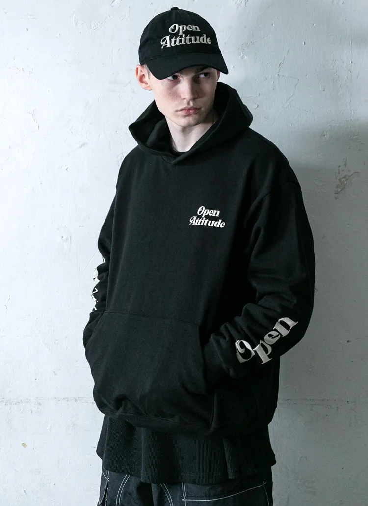 ATTITUDE LETTERINGパーカー(BLACK) | 詳細画像1
