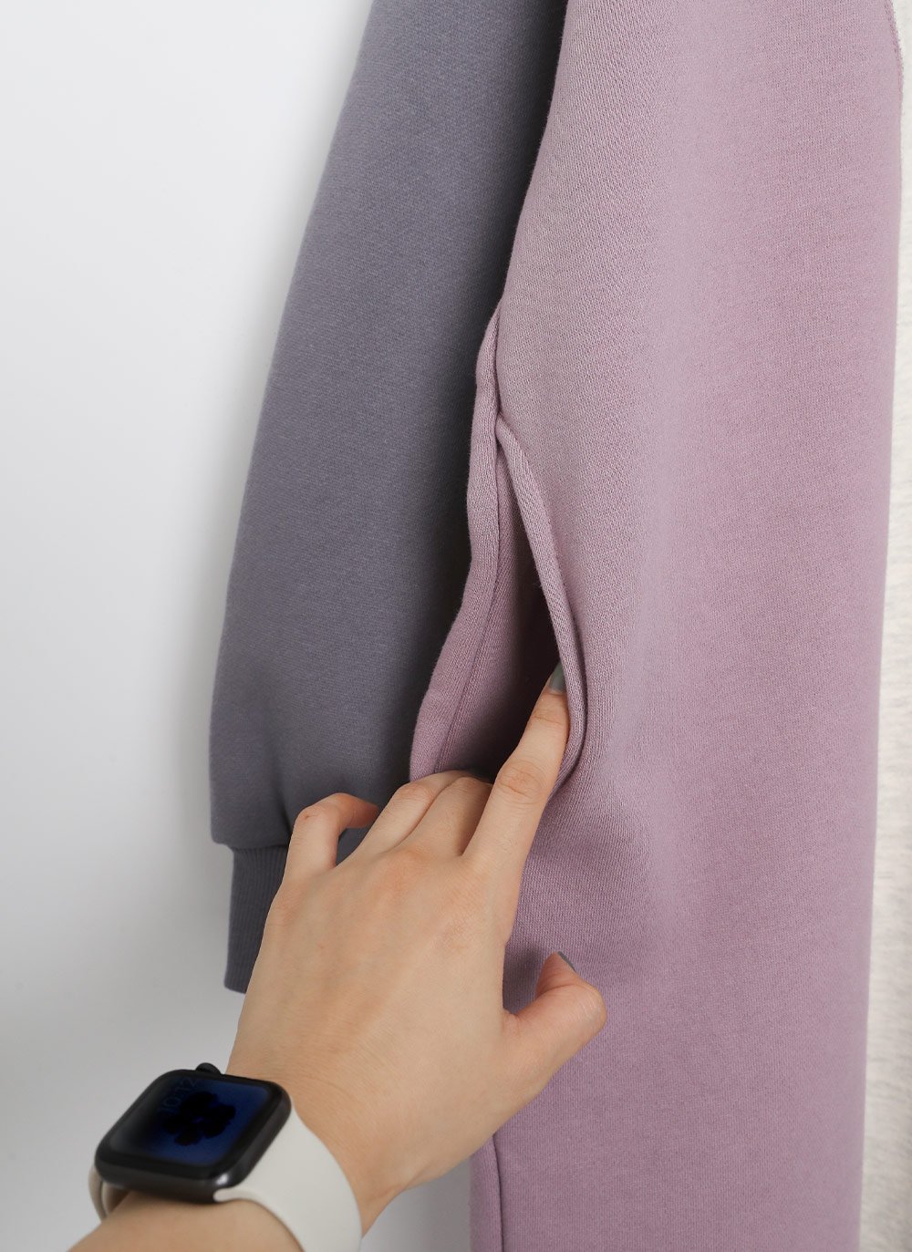 裏起毛配色スリットワンピース | DHOLIC | 詳細画像16