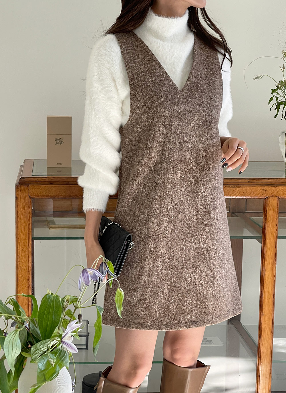 H＞WOOL RIB MINI DRESS/ワンピース（関税込み【RED VALENTINO
