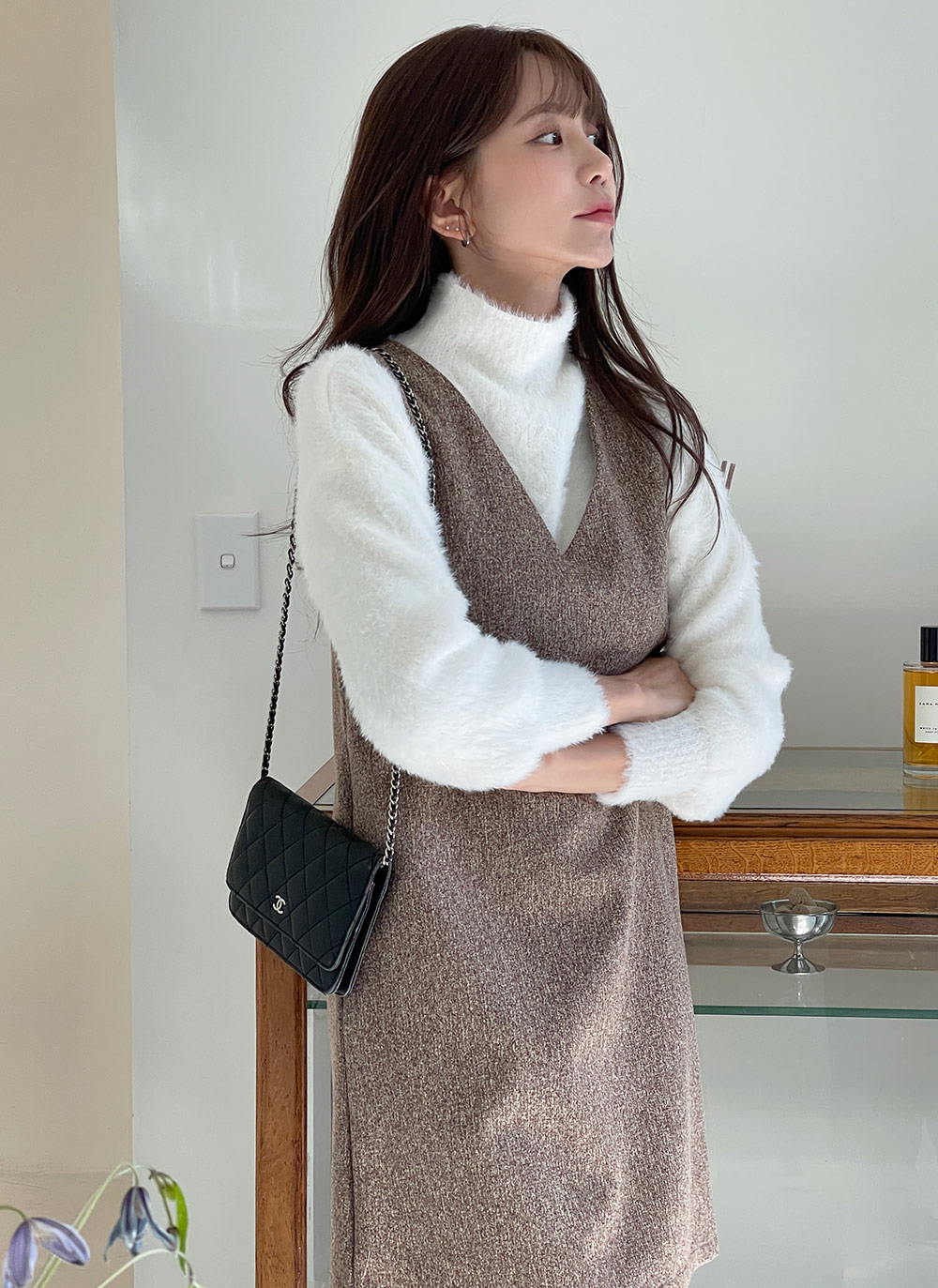 ウール混ノースリミニワンピース | DHOLIC | 詳細画像5