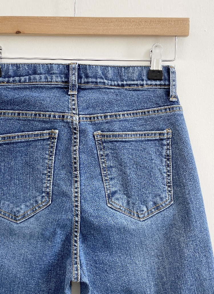センタースリットフレアデニムパンツ | レディースファッション センタースリットフレアデニムパンツ | レディースファッション
