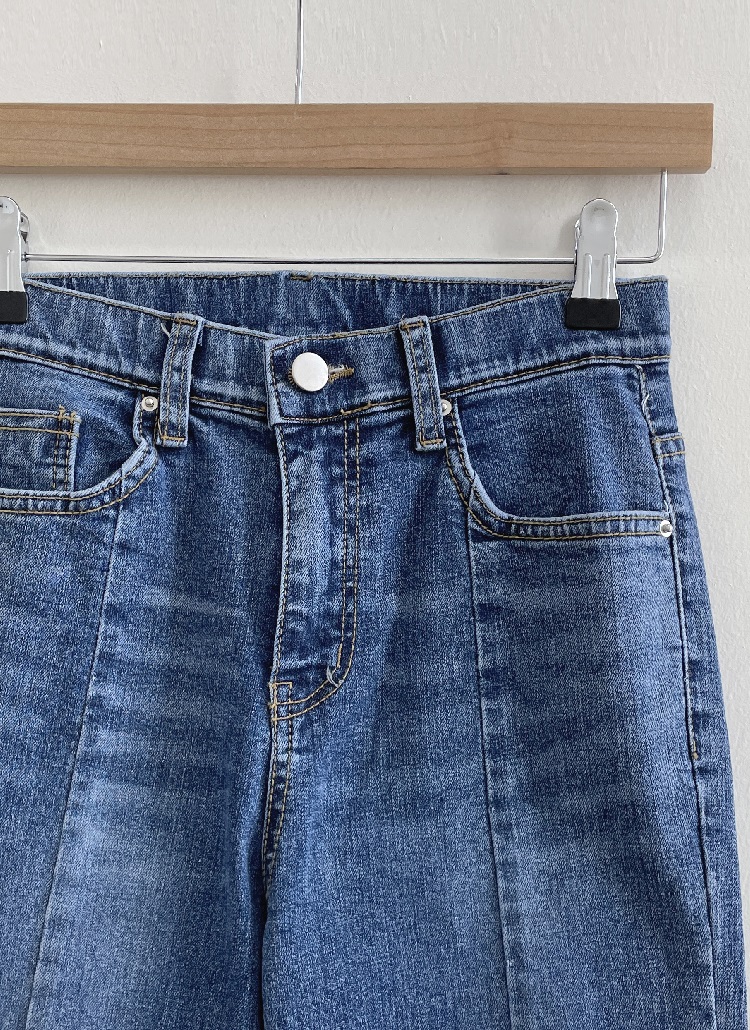 センタースリットフレアデニムパンツ | レディースファッション センタースリットフレアデニムパンツ | レディースファッション