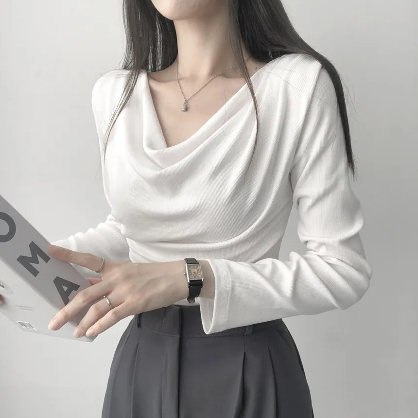 シャーリングドレープ長袖Tシャツ | lilisense | 詳細画像5