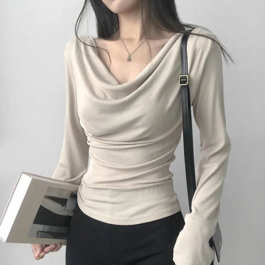 シャーリングドレープ長袖Tシャツ | lilisense | 詳細画像15