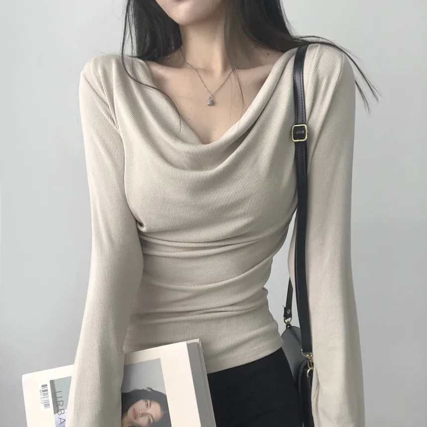 シャーリングドレープ長袖Tシャツ | lilisense | 詳細画像16