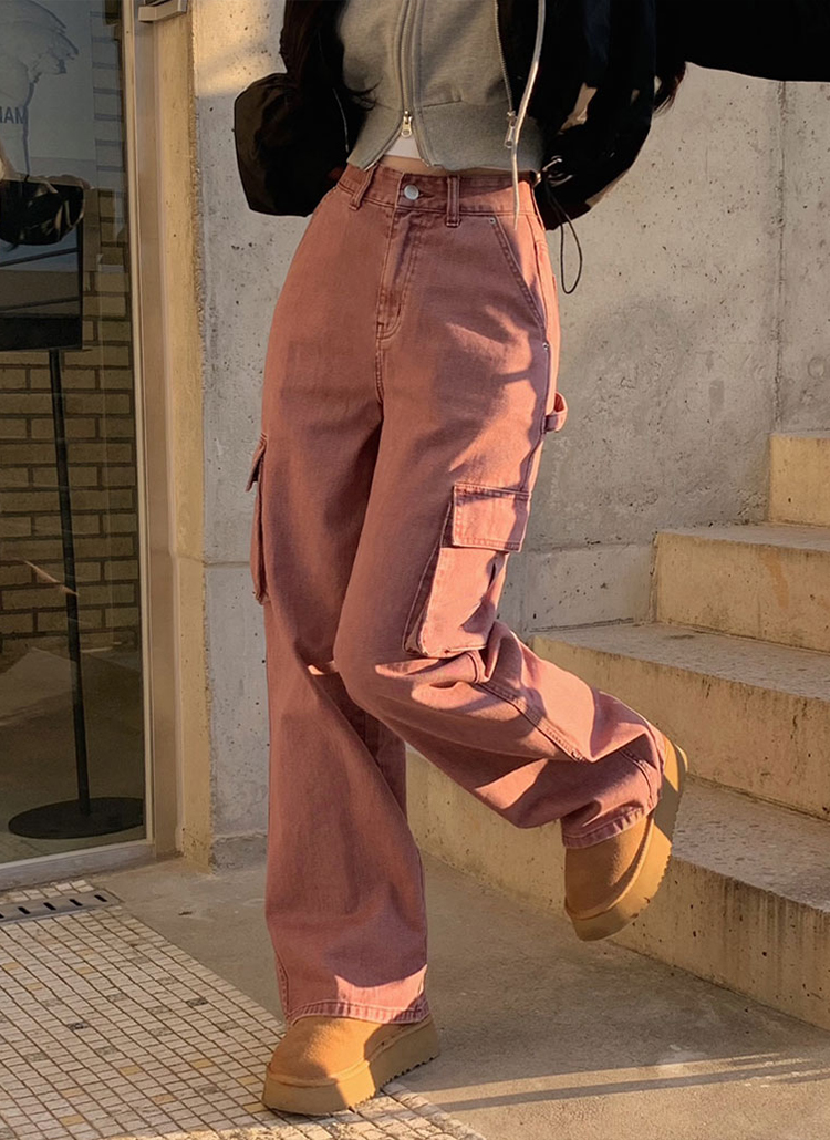beidelli made]2TYPEサイドループカーゴワイドデニムパンツ