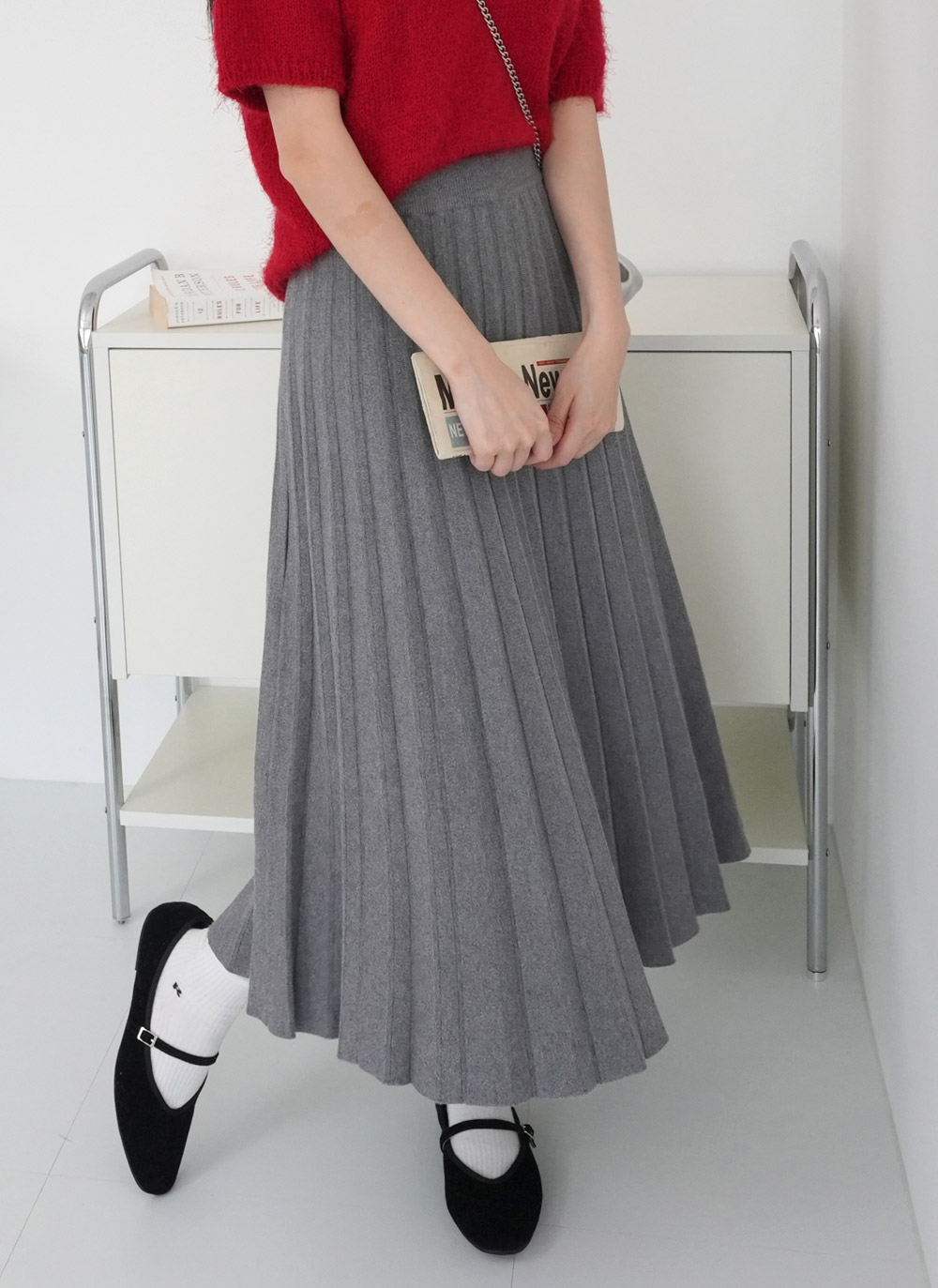 ニットプリーツスカート | DHOLIC | 詳細画像2