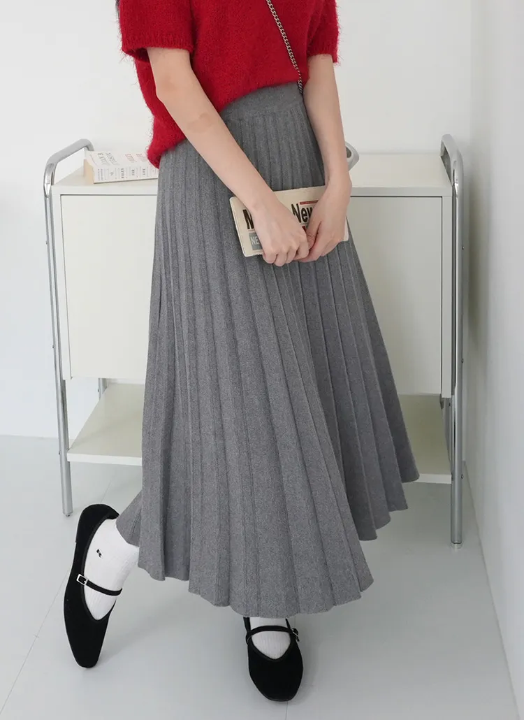ニットプリーツスカート | DHOLIC | 詳細画像1