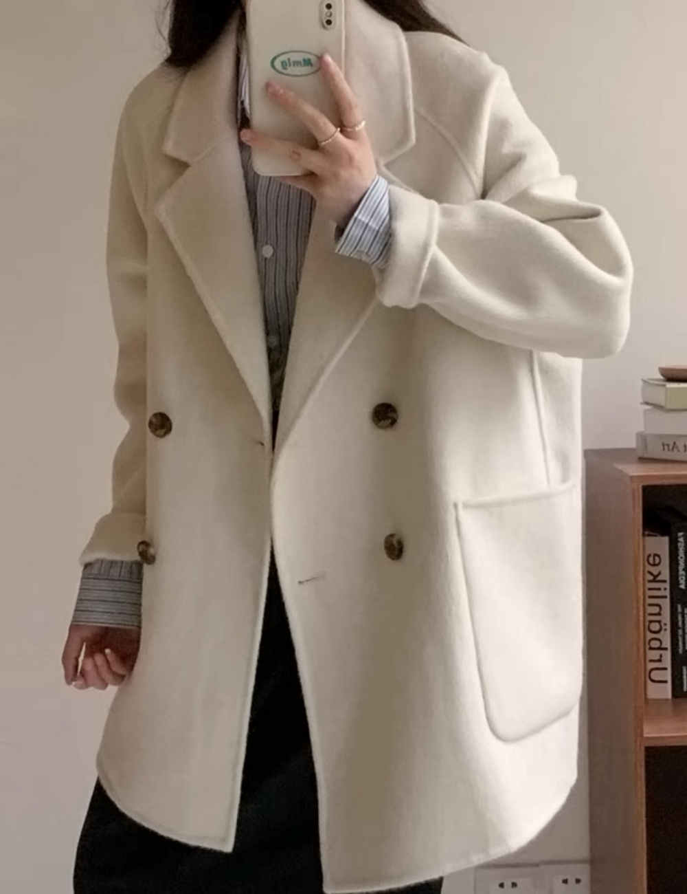 ウールハンドメイドダブルハーフコート | レディースファッション通販