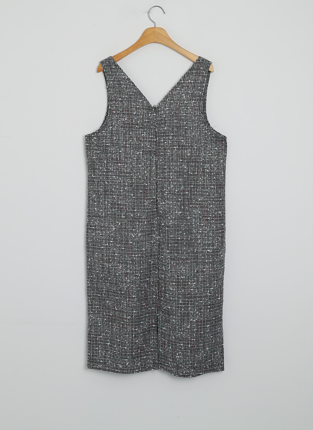 ツイード Vネック ノースリーブ ワンピース ツイードVネックノースリワンピース | レディースファッション通販