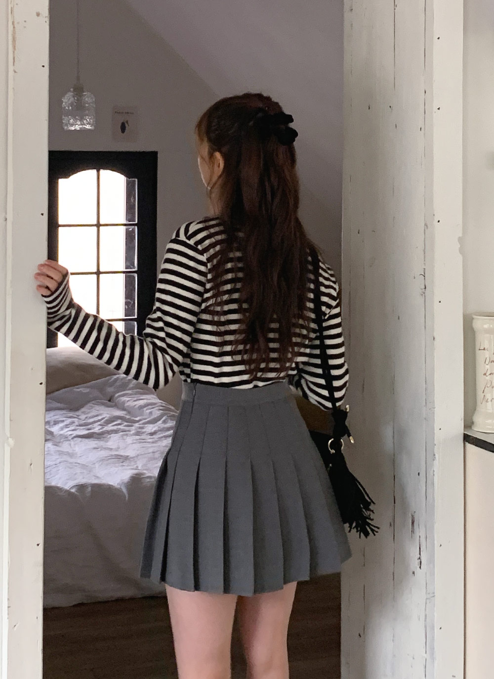 パンツ裏地プリーツミニスカート | 詳細画像9