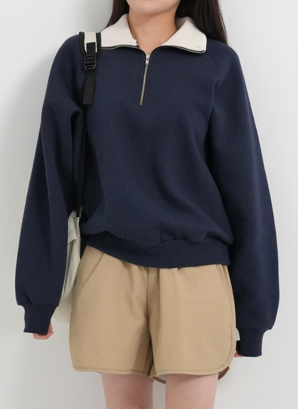 2WAY裏起毛配色ジップスウェット | 詳細画像5