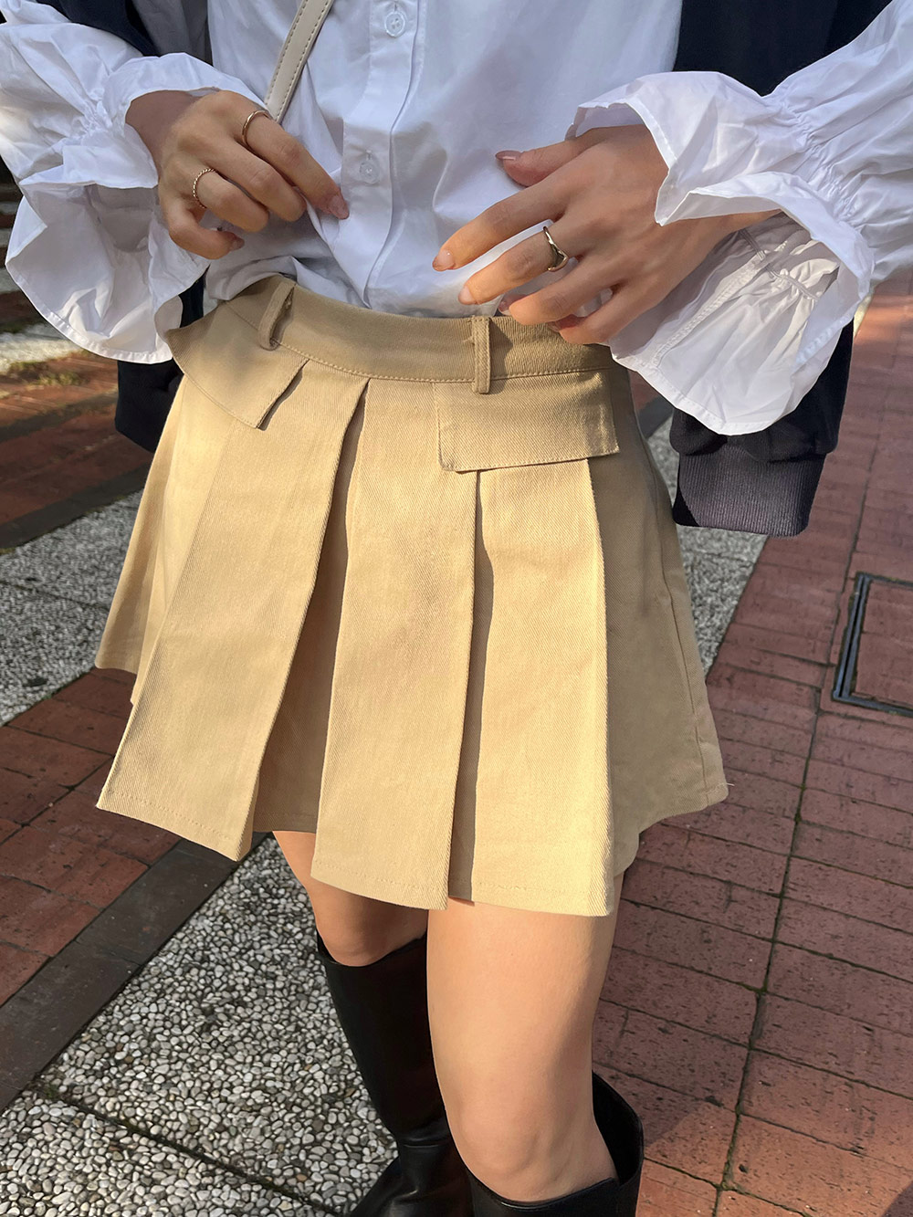 パンツ裏地付フラッププリーツスカート | 詳細画像2