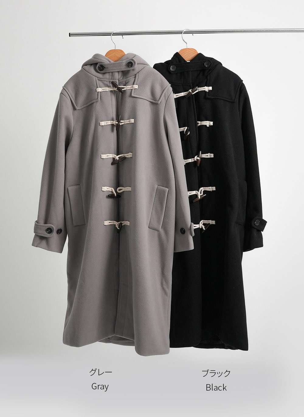 ストラップ付オーバーサイズダッフルコート | レディースファッション