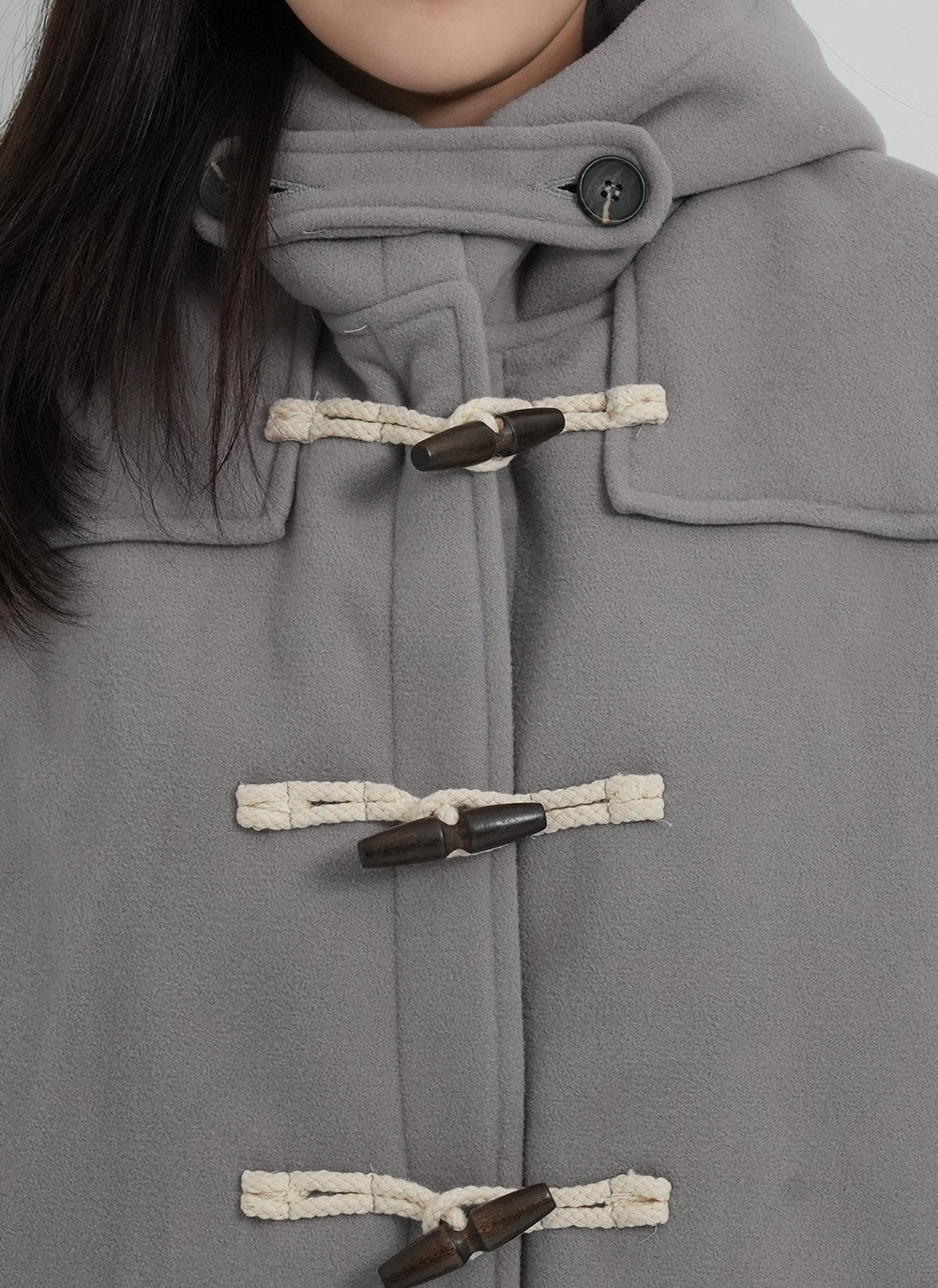 ストラップ付オーバーサイズダッフルコート | レディースファッション