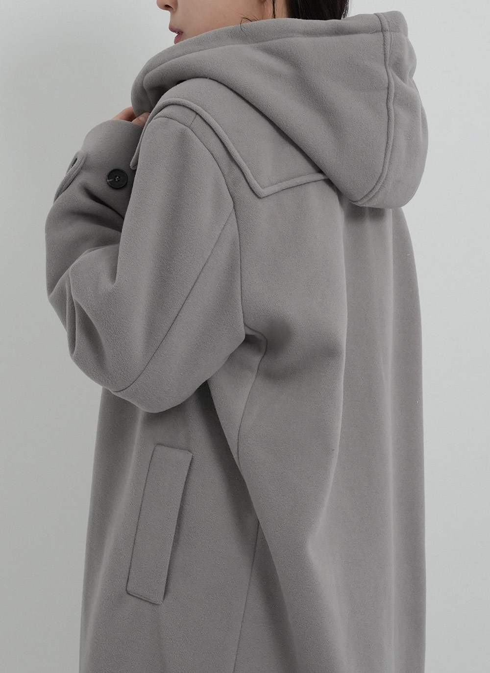 ストラップ付オーバーサイズダッフルコート | レディースファッション