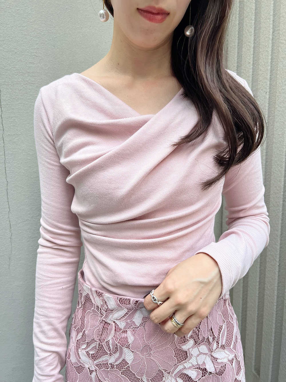 ドレープネックTシャツ | 詳細画像2