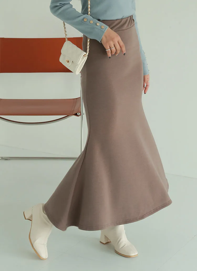 エコファー裏地マーメイドマキシスカート | DHOLIC | 詳細画像1