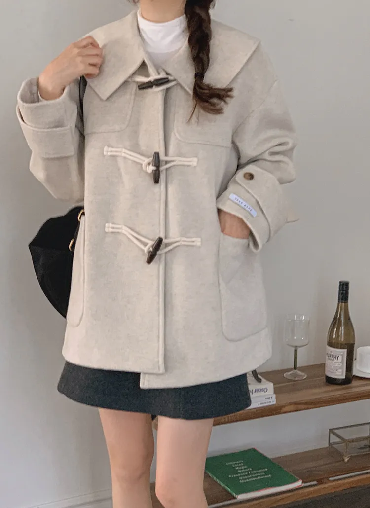 キルト裏地トグルボタンハンドメイドショートコート | highclassic | 詳細画像1