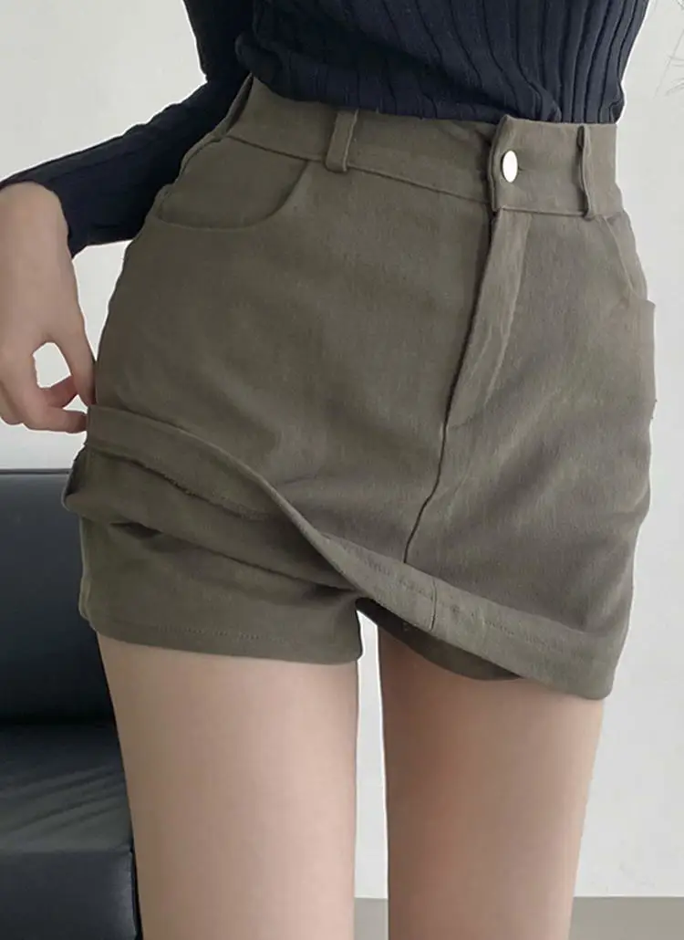 裏起毛ベーシックミニスカートパンツ | dangosister | 詳細画像1