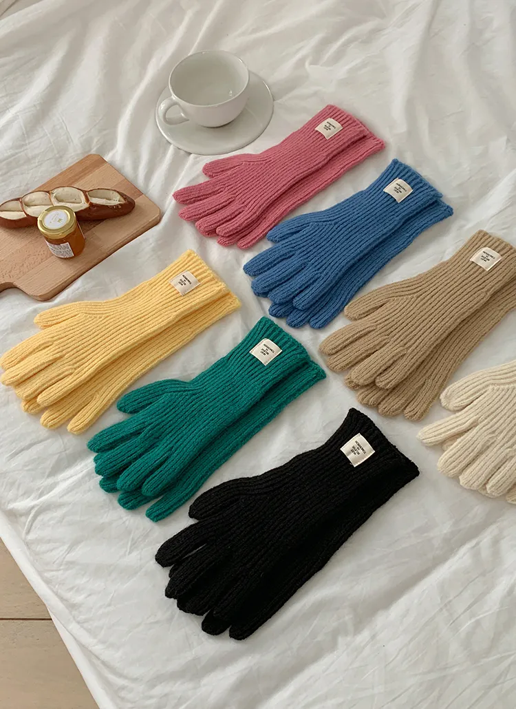 アルパカ混ロゴパッチ手袋 | lindashop | 詳細画像1