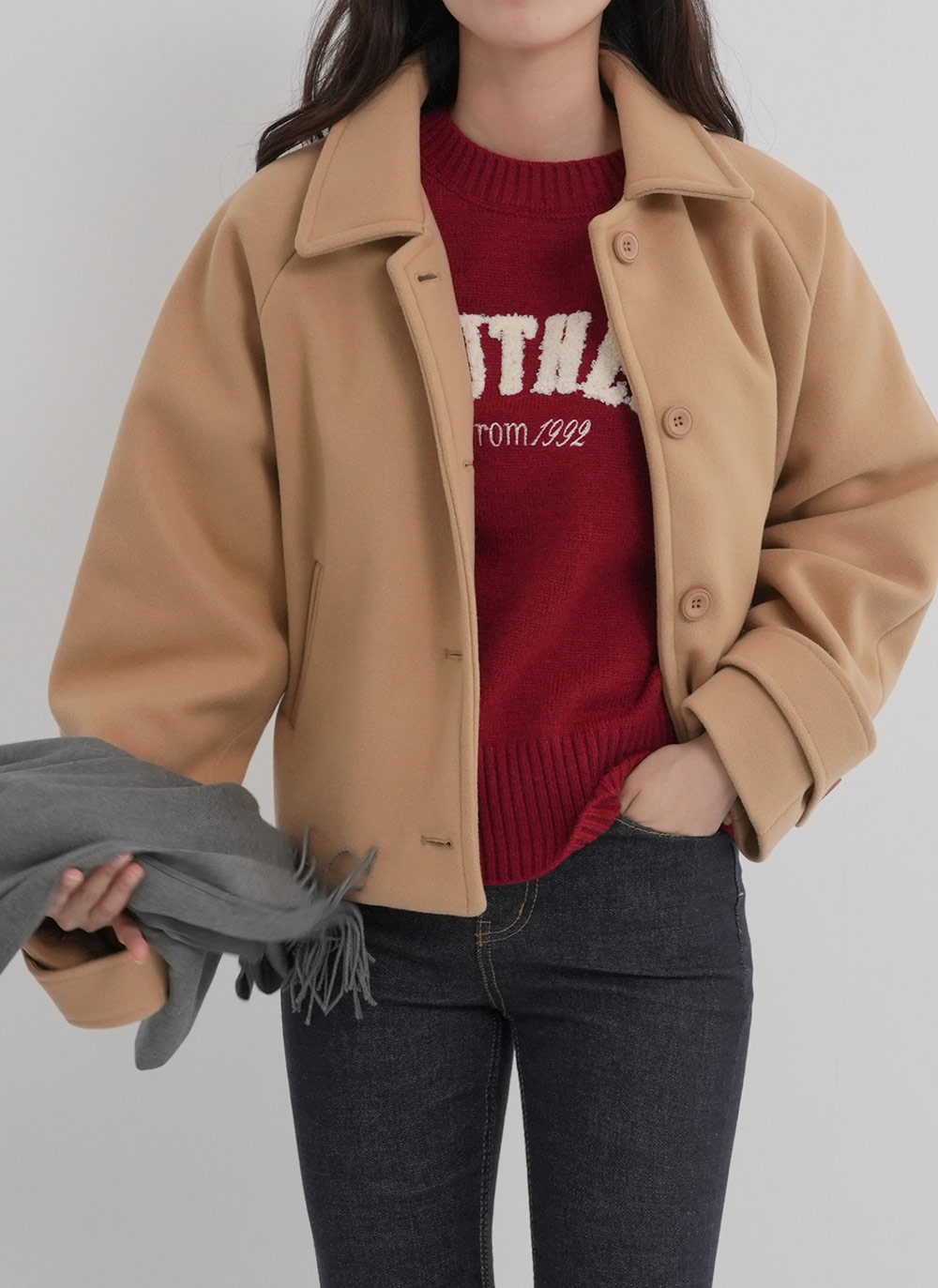 ラグランショートジャケット | DHOLIC | 詳細画像3