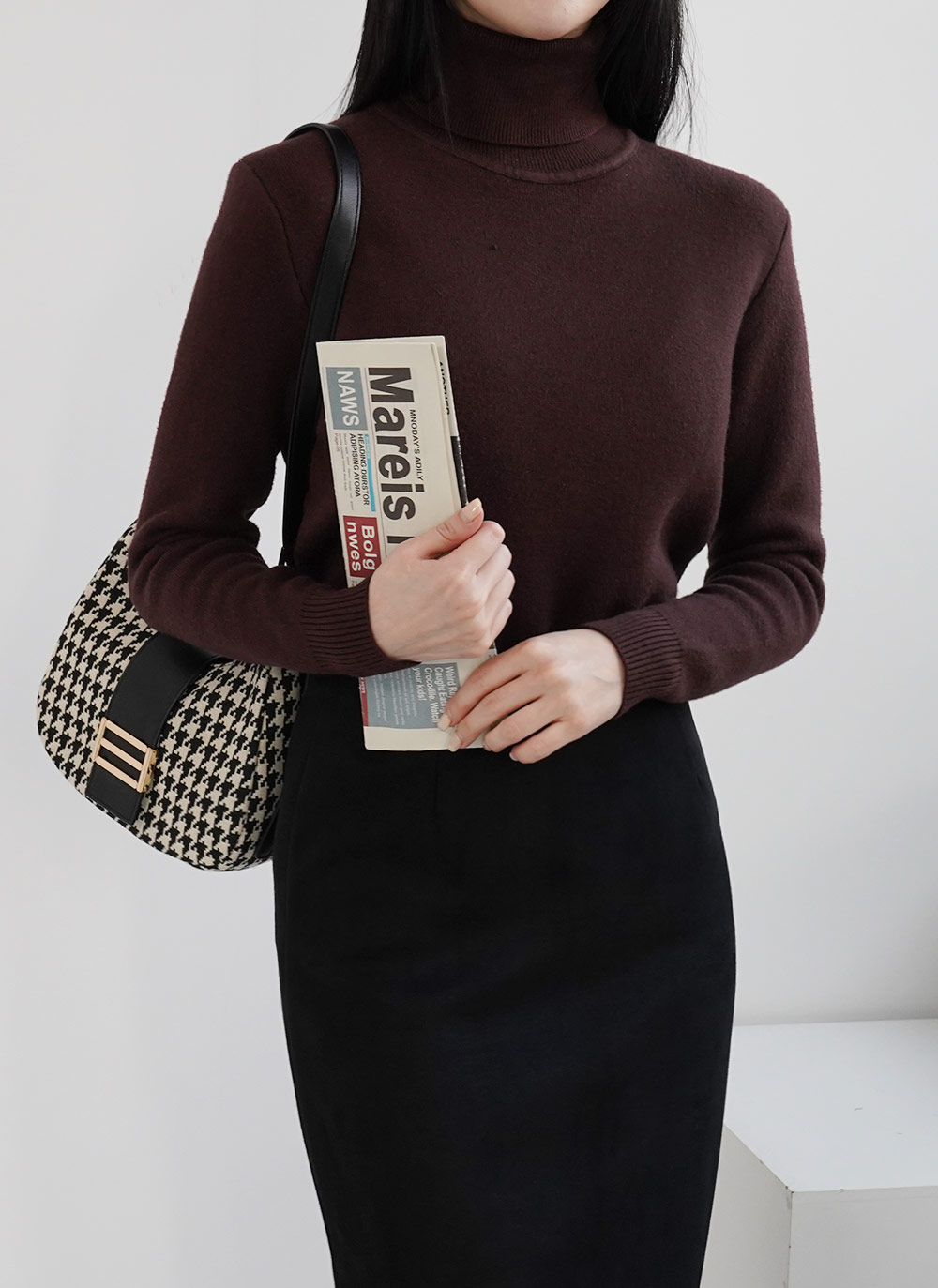 タートルネックリブヘムニット | DHOLIC | 詳細画像2