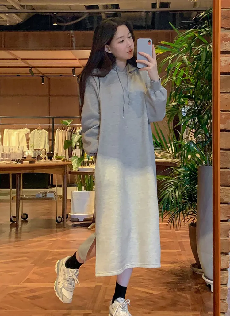 裏起毛フード付スウェットワンピース | cherrykoko | 詳細画像1