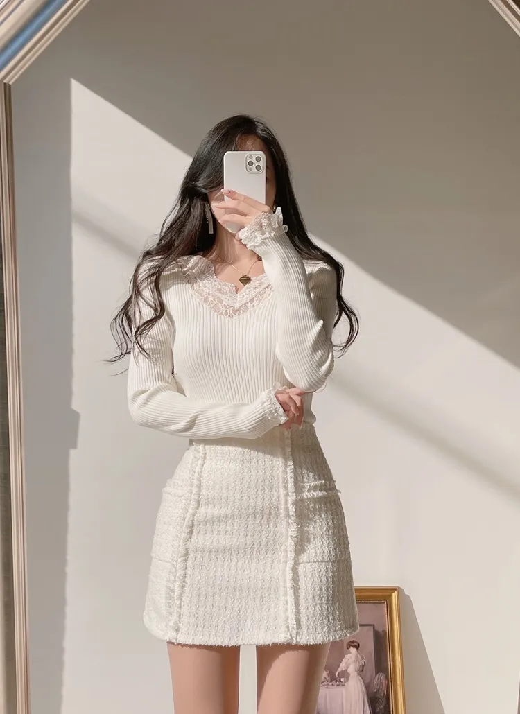 [I AM MARI]キーリングツイードHラインミニスカート 楽天市場】【送料無料】アイアムマリ【I AM MARI】Meli Tweed H