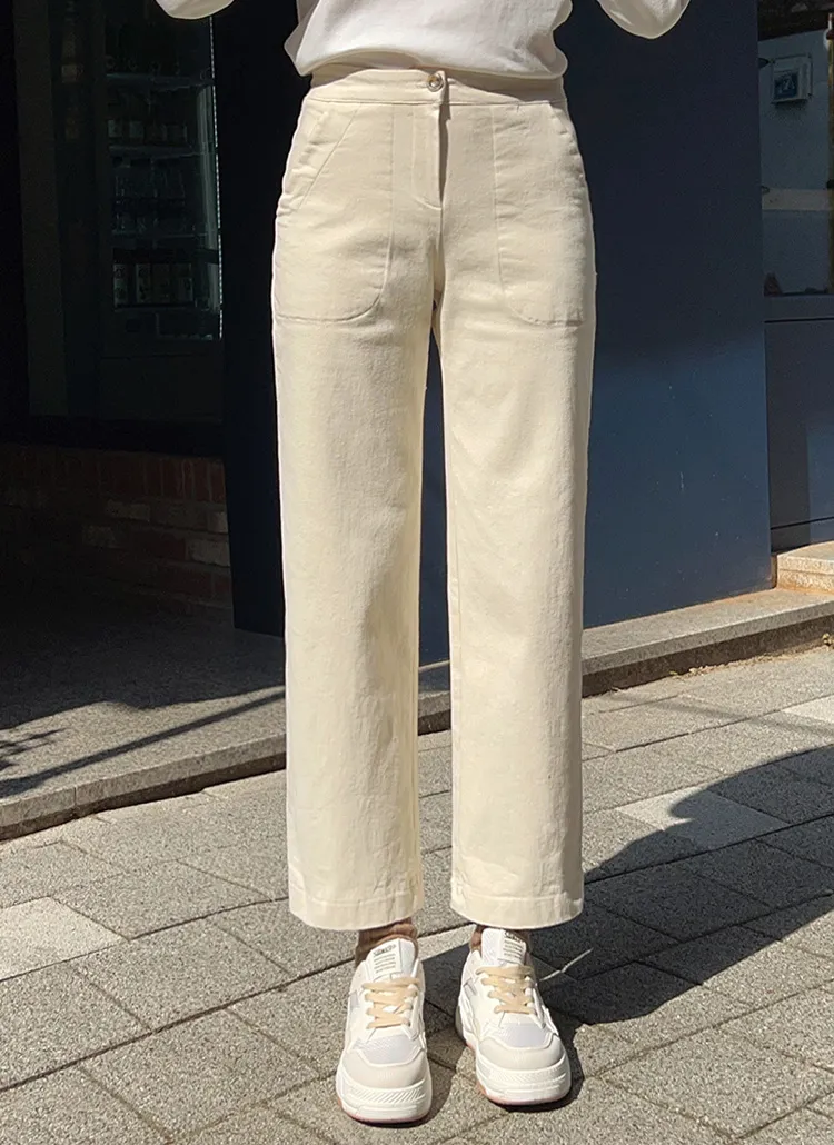 裏起毛ストレートフィットパンツ | chicfox | 詳細画像1