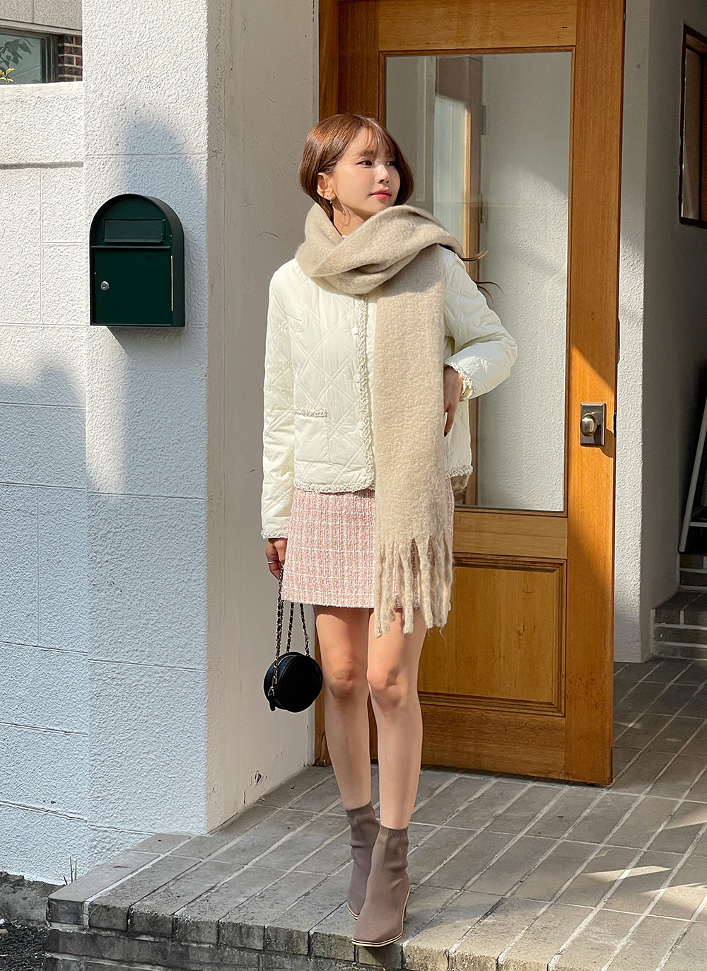 DHOLIC限定*ダックダウンツイードラインジャケット | レディース 