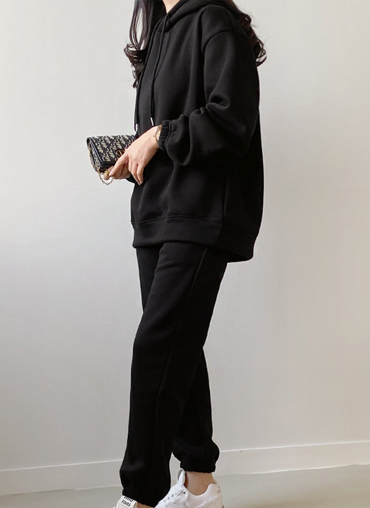 裏起毛無地パーカー&ジョガーパンツSET | レディースファッション通販