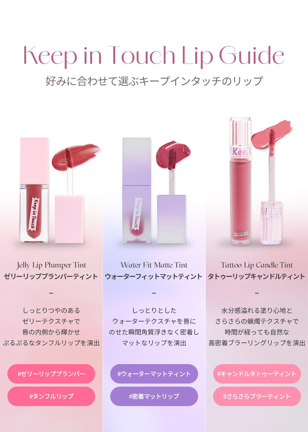 キープインタッチ] タトゥーリップキャンドルティント | 韓国コスメ