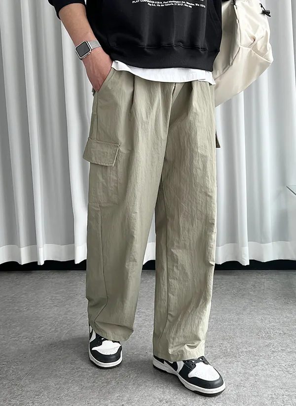 ナイロンセミワイドカーゴパンツ | 詳細画像1