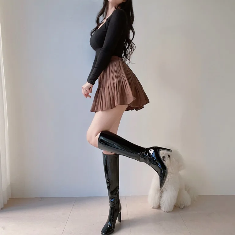 パンツ裏地ソフトプリーツミニスカート | mirangmirang | 詳細画像8