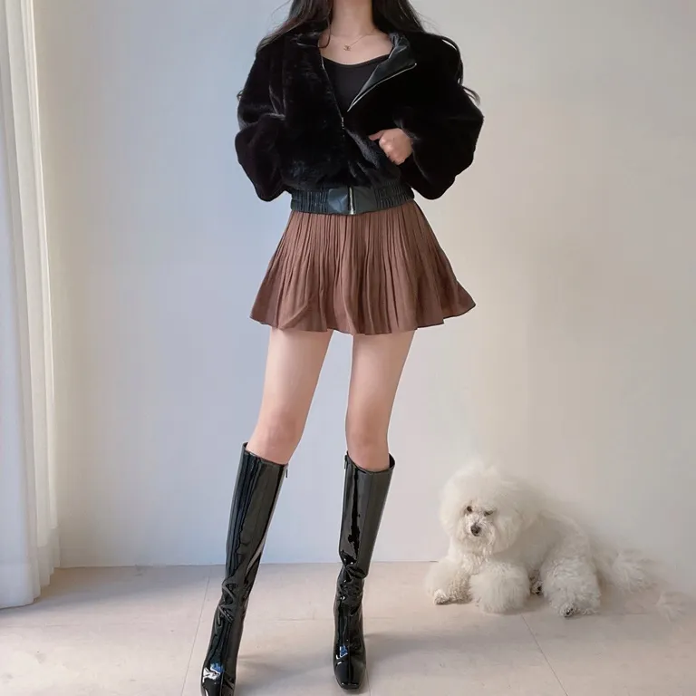 パンツ裏地ソフトプリーツミニスカート | mirangmirang | 詳細画像10