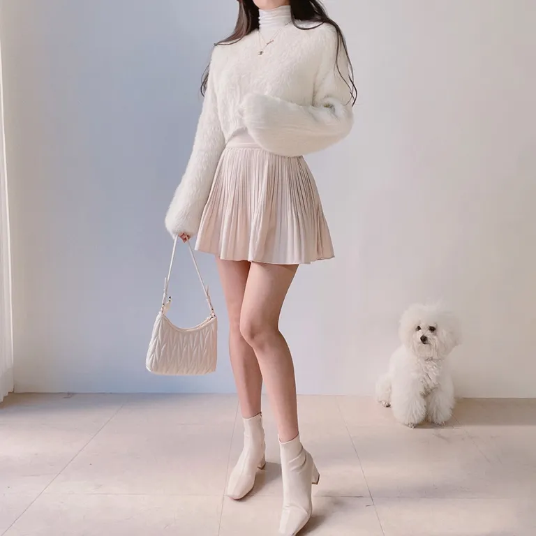 パンツ裏地ソフトプリーツミニスカート | mirangmirang | 詳細画像12