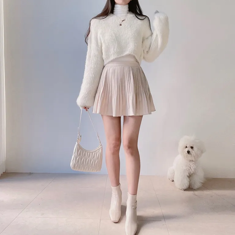 パンツ裏地ソフトプリーツミニスカート | mirangmirang | 詳細画像13