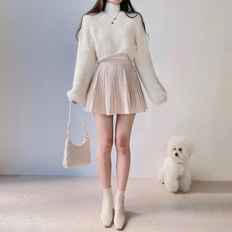 パンツ裏地ソフトプリーツミニスカート | mirangmirang | 詳細画像14