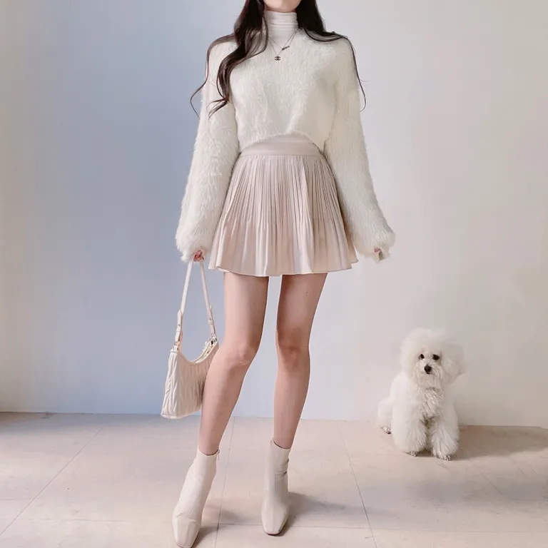 パンツ裏地ソフトプリーツミニスカート | mirangmirang | 詳細画像15