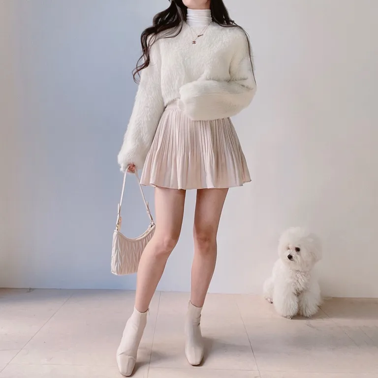 パンツ裏地ソフトプリーツミニスカート | mirangmirang | 詳細画像16