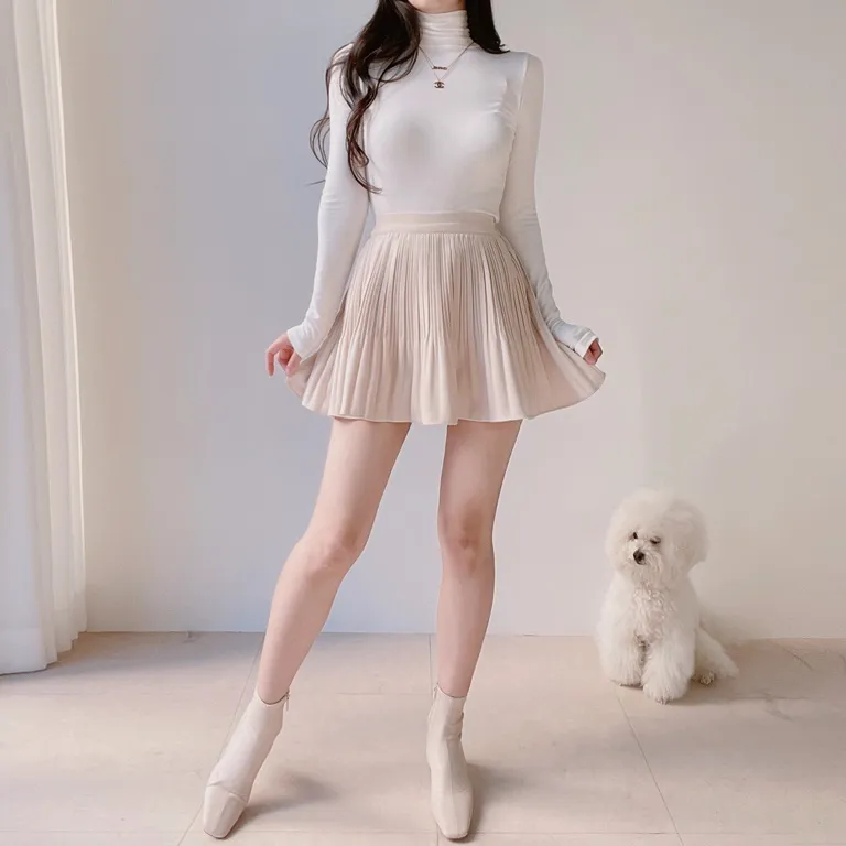 パンツ裏地ソフトプリーツミニスカート | mirangmirang | 詳細画像24