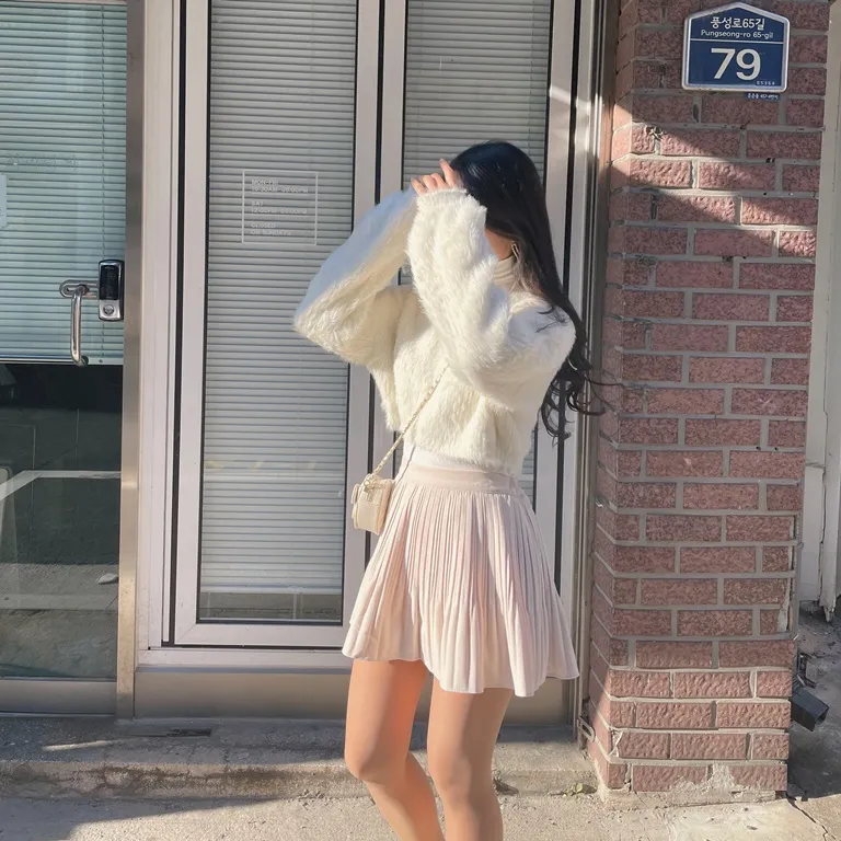 パンツ裏地ソフトプリーツミニスカート | mirangmirang | 詳細画像29