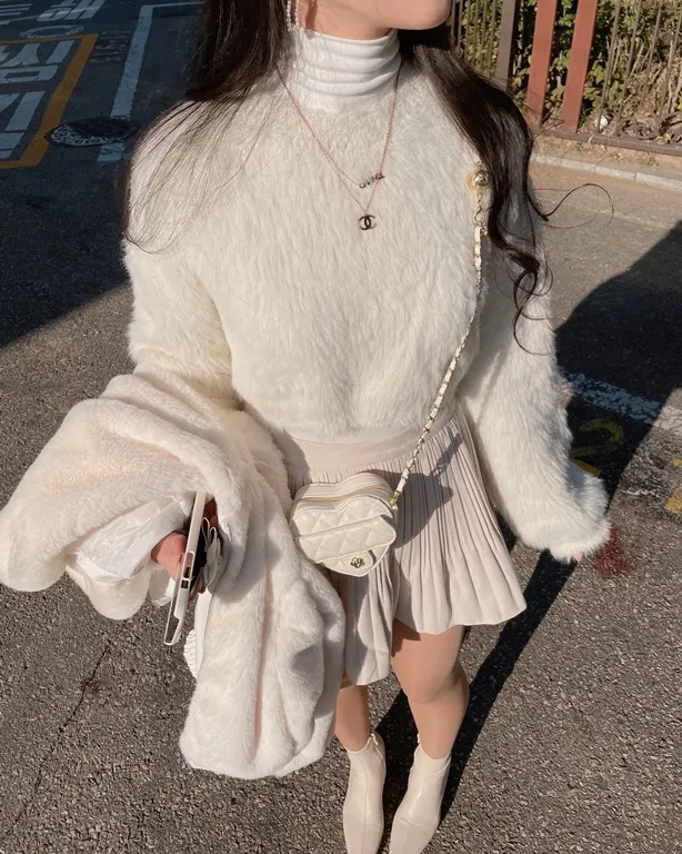 パンツ裏地ソフトプリーツミニスカート | mirangmirang | 詳細画像42